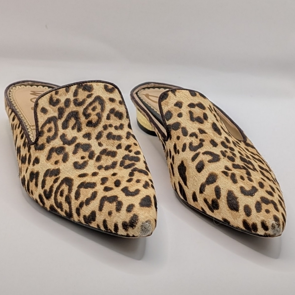 Sam Edelman Flats 8M Augustine Mules Leopard